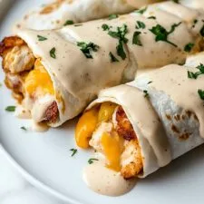 Cheesy Garlic Chicken Wraps Recipe