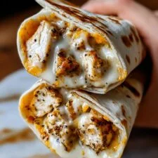 Wrap croccanti di pollo all’aglio e formaggio