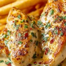 Chicken Fillet in Spicy, Creamy Garlic-Parmesan Sauce