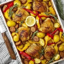 Chicken Scarpariello with Potatoes and Cherry Peppers Recipe