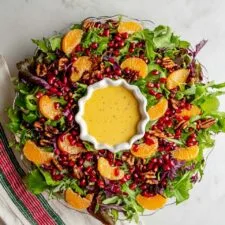 Christmas Fresh Salad with Orange, Pomegranate, and Candied Pecans Recipe