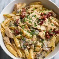 Pasta cremosa con pollo in slow cooker
