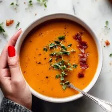 Creamy Roasted Red Pepper Soup Recipe