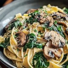 Creamy Spinach Mushroom Pasta Recipe