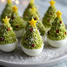Œufs mimosa en sapins de Noël