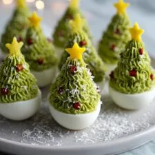Œufs mimosa en sapins de Noël