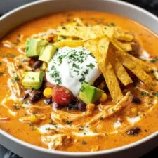 Soupe facile de tortillas au poulet