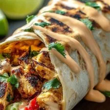 Easy Chipotle Ranch Grilled Chicken Burrito