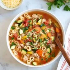 Easy Ground Chicken Veggie Soup Recipe