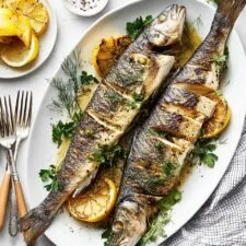 Easy Roasted Lemon Herb Branzino Recipe