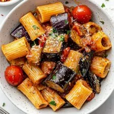 Eggplant and Fresh Tomato Pasta Recipe