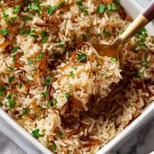 Arroz com cebola francesa