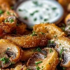 Fried Sliced Mushrooms with Ranch