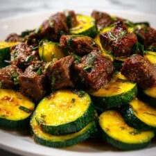 Garlic Butter Steak and Zucchini Bites Recipe