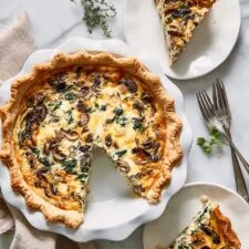 Gluten-Free Leek and Mushroom Quiche Recipe