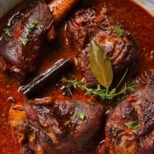 Greek-Style Braised Lamb Shanks with Mashed Potatoes Recipe