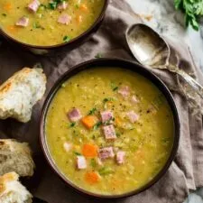 Hearty Split Pea Soup with Ham and Fresh Herbs Recipe
