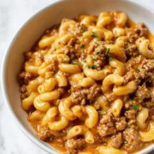 Homemade Hamburger Helper with Cheddar and Italian Seasoning Recipe