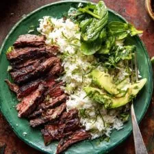 Honey Garlic Butter One-Skillet Steak and Rice Recipe