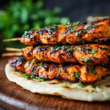 Indian Tandoori Chicken Tikka Kebab Skewers Recipe