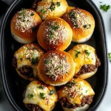 Irresistible Garlic Parmesan Cheeseburger Bombs