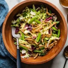 Napa Cabbage Slaw with Miso Ginger Dressing and Toasted Almonds Recipe