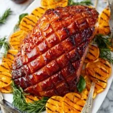 Jamón glaseado con naranja y bourbon