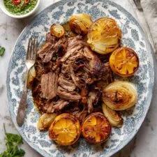 Oven-Roasted Lamb Shoulder with Herb Sauce Recipe