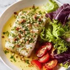 Pan-Seared Halibut with Lemon Capers Sauce Recipe