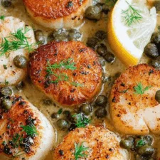 Pan Seared Scallops with Lemon Caper Sauce