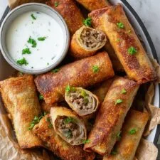 Philly Cheesesteak Egg Rolls Recipe