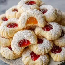 Polish Kolaczki Cookies with Fruit Preserves Recipe