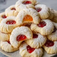 Polish Kolaczki Cookies with Fruit Preserves Recipe