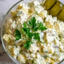 Polish Potato Salad with Eggs and Pickles Recipe