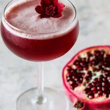 Pomegranate Martini with White Rose Tea and Mint Recipe