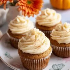 Pumpkin Cupcakes with Classic Cream Cheese Frosting Recipe
