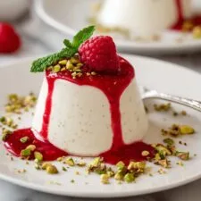 Raspberry Vanilla Panna Cotta with Raspberry Coulis Recipe