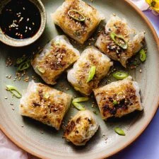 Rice Paper Dumplings with Cabbage, Shiitake & Ginger Recipe