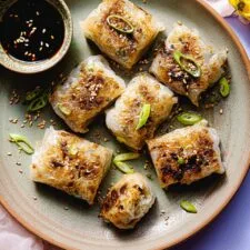 Rice Paper Dumplings with Cabbage, Shiitake & Ginger Recipe