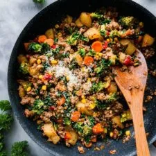 Sausage and Veggie Skillet with Parmesan Recipe