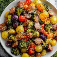 Sheet Pan Sausage and Veggies Bake Recipe