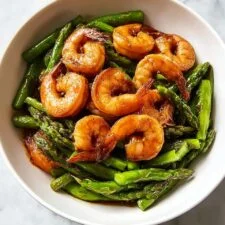 Shrimp and Asparagus Stir Fry with Ginger and Oyster Sauce Recipe