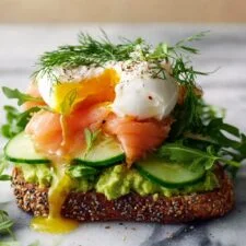 Smoked Salmon Avocado Bagel with Poached Egg and Hot Honey Recipe