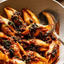 Spicy Unstuffed Shells with Whipped Ricotta