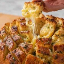 The Easiest Pull Apart Garlic Cheese Bread Recipe