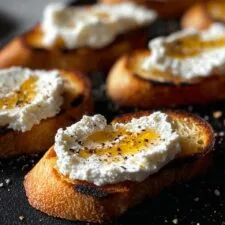 Truffle Honey Ricotta Crostinis Recipe