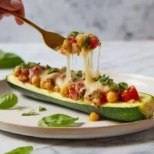 Tuscan Stuffed Zucchini Boats with Quinoa Recipe