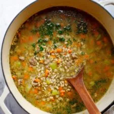 Vegan Beef Barley Soup Recipe