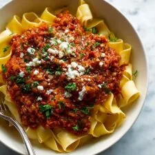 Vegetarian Cauliflower and Lentil Bolognese with Pappardelle Recipe