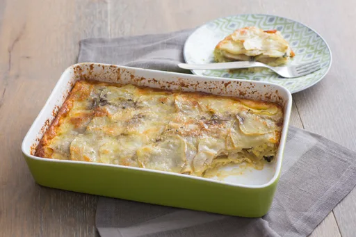 Pastel de patatas y setas